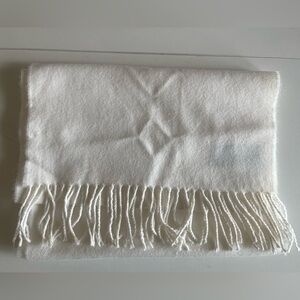 Softer Than Cashmere Elegant White Fringe Scarf